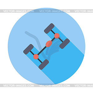 Chassis car single icon - vector image