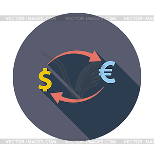 Currency exchange single icon - vector clip art