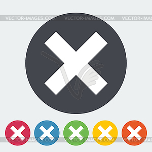 Delete button - vector clipart / vector image