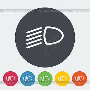 Headlight flat icon - vector clipart