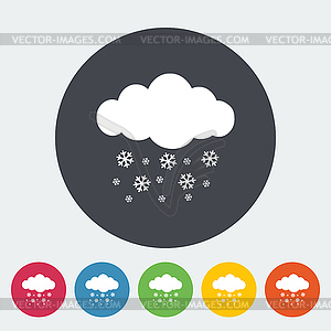 Snowfall single icon - color vector clipart