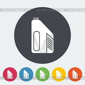 Jerrycan single flat icon - vector image