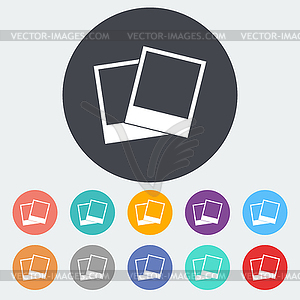 Photo single icon - vector image