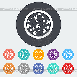 Pizza flat icon - vector image