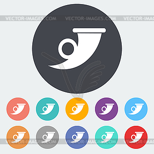 Post symbol single icon - royalty-free vector image