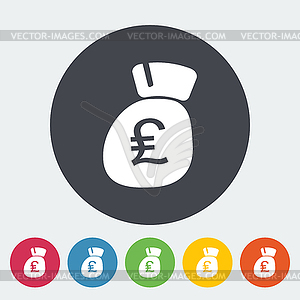 Pound sterling flat icon - vector clip art