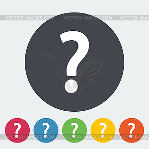 Question mark single icon - vector image