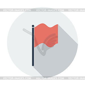 Флаг плоские один значок - изображение векторного клипарта