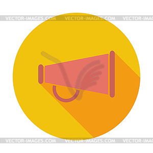 Horn single icon - vector image