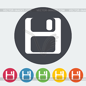 Magnetic floppy disc icon - vector clipart