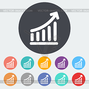 Graph single icon - color vector clipart