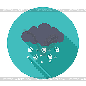 Snowfall single icon - vector clipart