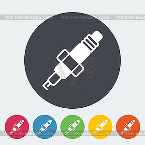 Sparkplug single icon - vector image