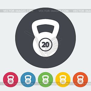Sport weight single icon - vector clipart / vector image