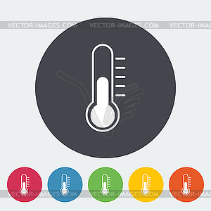 Thermometer flat icon - vector clip art