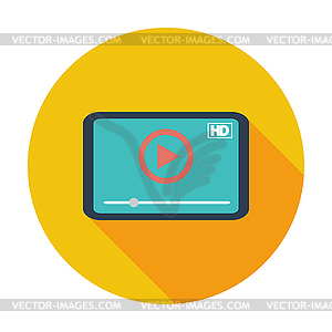 Video player icon - royalty-free vector clipart