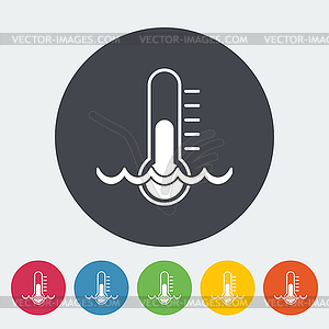 Thermometer flat icon - vector clip art