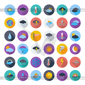 Weather icons - vector clipart / vector image