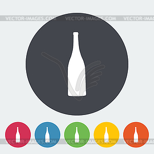Вино плоский значок - изображение в формате EPS