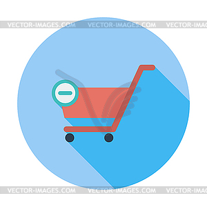 Cart flat single icon - royalty-free vector image