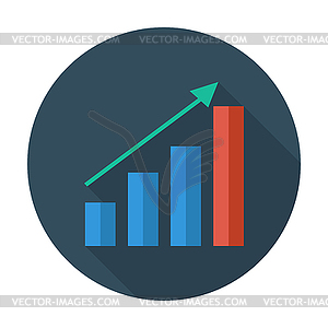 Graph flat single icon - vector clipart