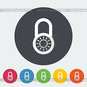 Lock single icon - vector clipart