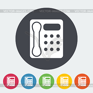 Office phone icon - vector clip art