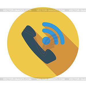 Phone single flat icon - vector image