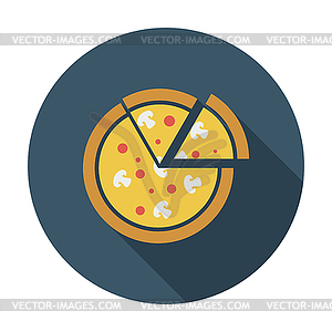 Pizza flat icon - vector clipart