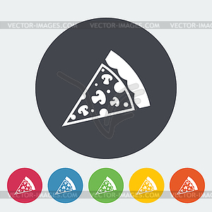 Pizza flat icon - vector image