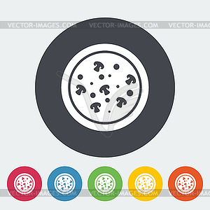 Pizza flat icon - vector clip art