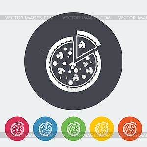 Pizza flat icon - vector clipart