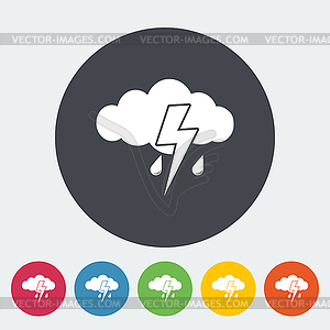 Storm flat icon - vector clipart