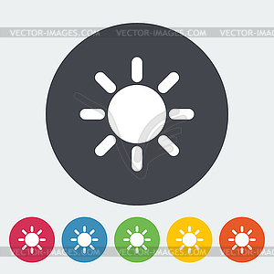 Sun flat icon - vector clipart