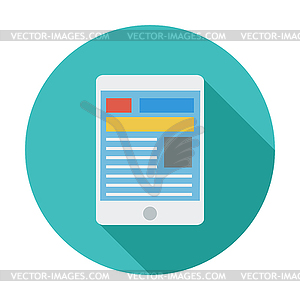 Tablet PC icon - vector image