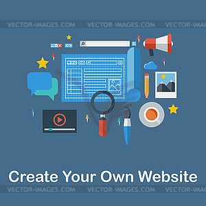 Create your own website - vector clipart