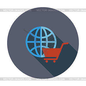 Global shopping - vector clipart