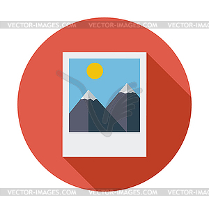 Photo single icon - vector image