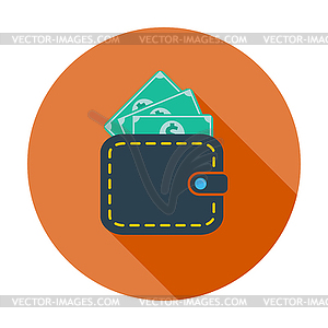 Purse with dollar - vector image