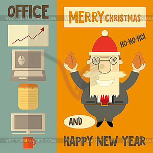 Merry Christmas Greeting Card - vector EPS clipart