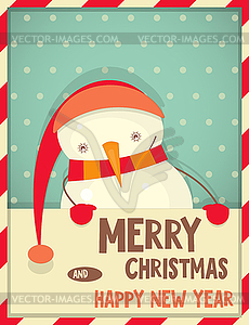 Merry Christmas Greeting Card - vector clipart