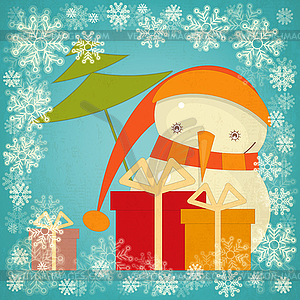 Merry Christmas Greeting Card - vector clipart