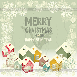 Christmas Card - color vector clipart