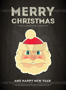 Merry Christmas Greeting Card - vector image