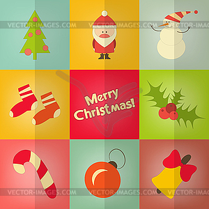 Christmas icons - vector clipart