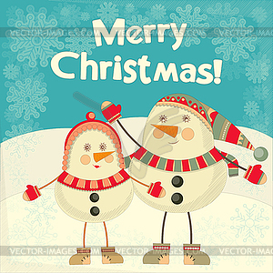 Merry Christmas Greeting Card - vector clip art