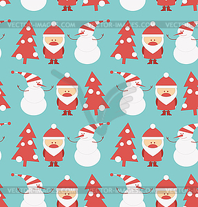 Christmas Seamless Background - color vector clipart