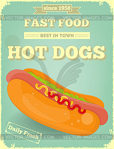 Fast food poster - vector clipart