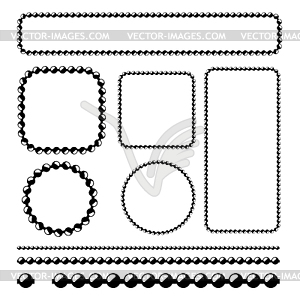 Ball chain frames - vector clipart