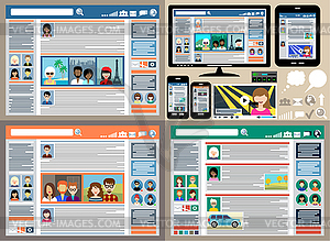 Social Networks. Blogs. Internet communication - vector EPS clipart